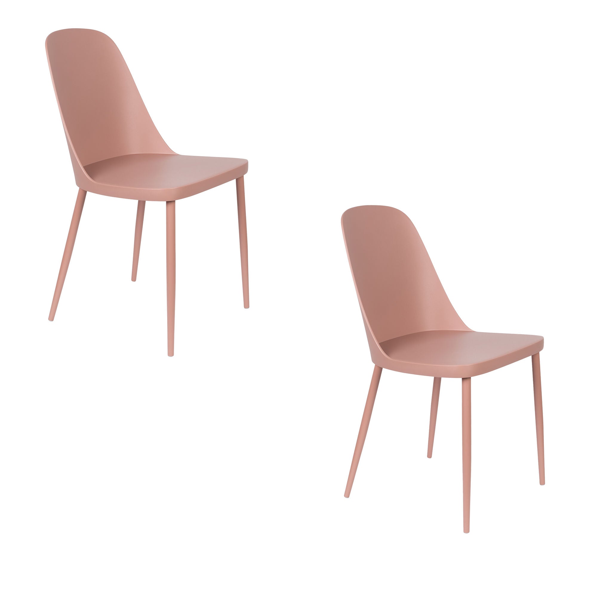 Set of 2 Pip All Pink Dining Chairs
